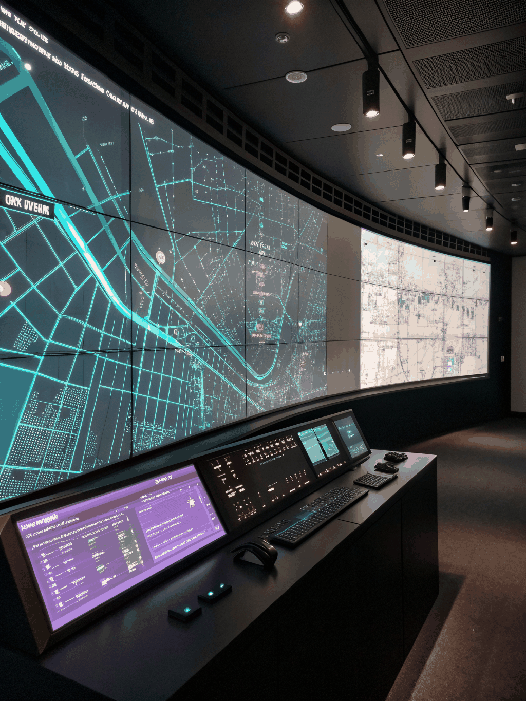 High-tech global logistics control center